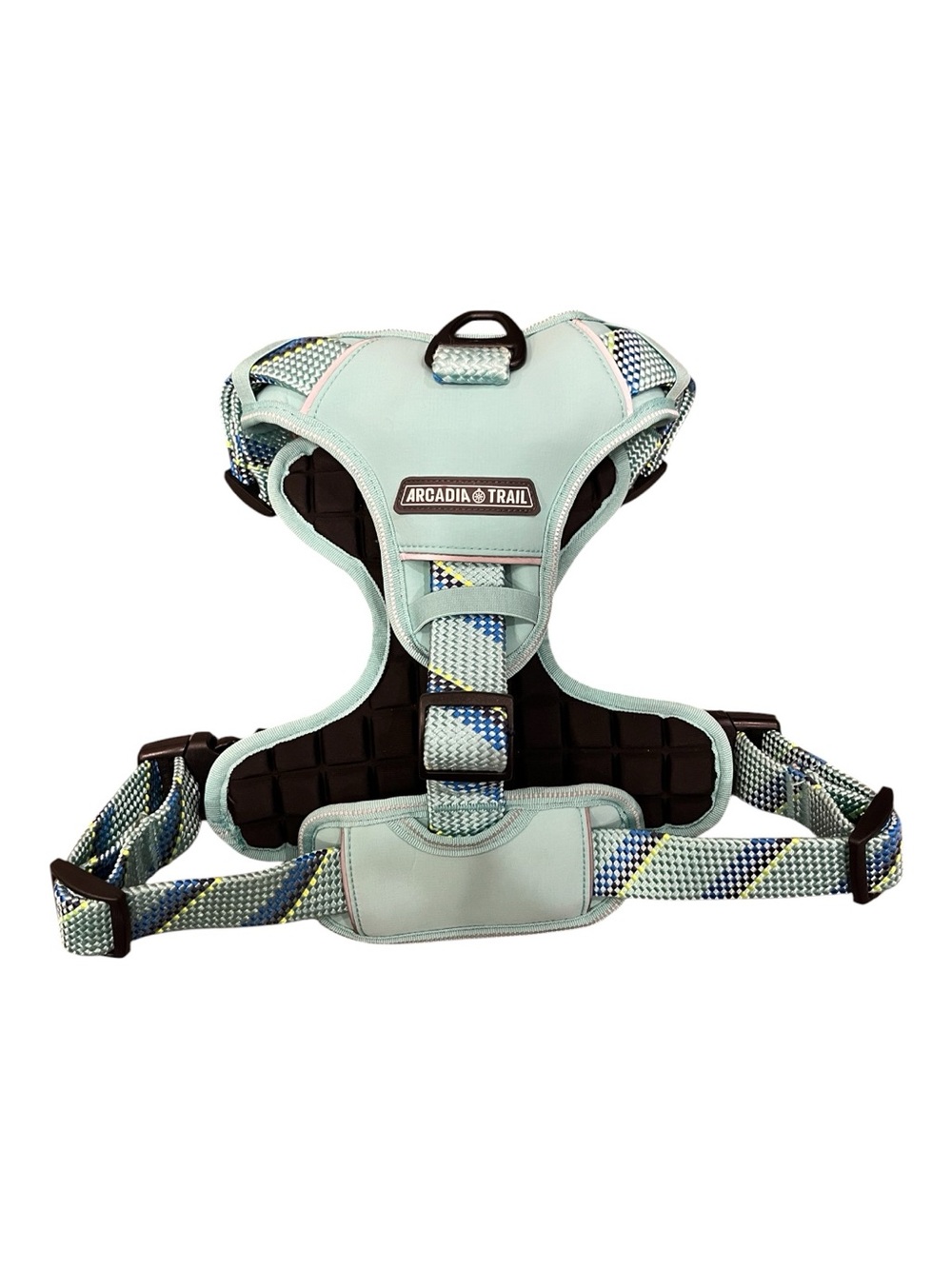 Arcadia Trail Mint Green & Multicolor Dog Harness L